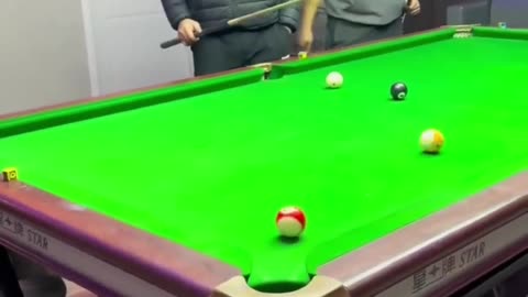 playing pool in different level