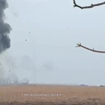 Russian soldier films a friendly tank that explodes