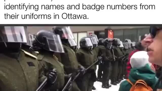 Quebec Police Officers Removes "Their Names and Badge Numbers"