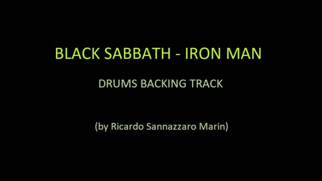 BLACK SABBATH - IRON MAN - DRUMS BACKING TRACK