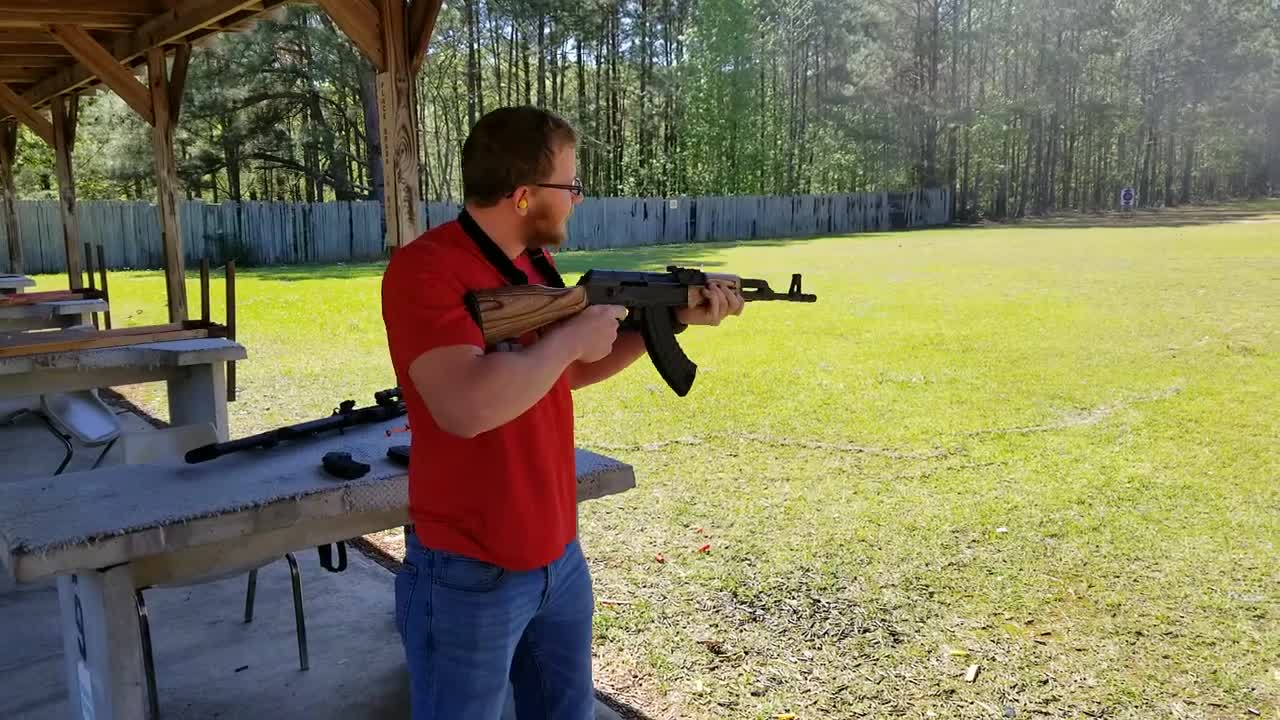 Shooting the AK47 with family Spring 2018