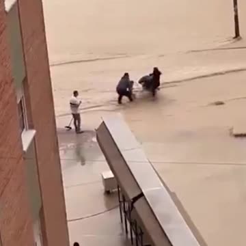 Women Tries To Ford Floodwater With A Stroller! 🤣😱👶 #shorts