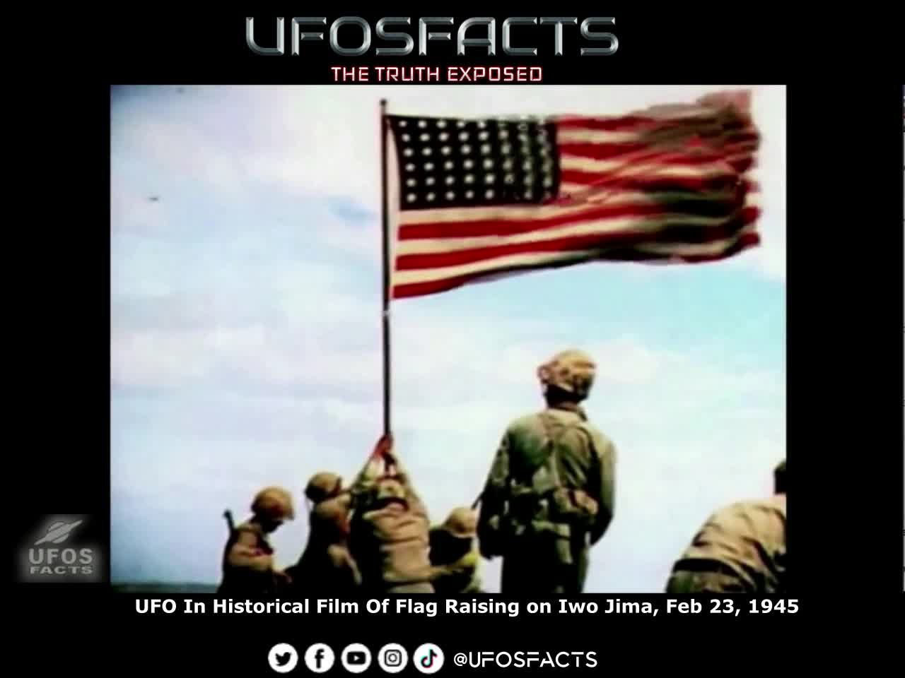 UFO In Historical Film Of Flag Raising on Iwo Jima, Feb 23, 1945