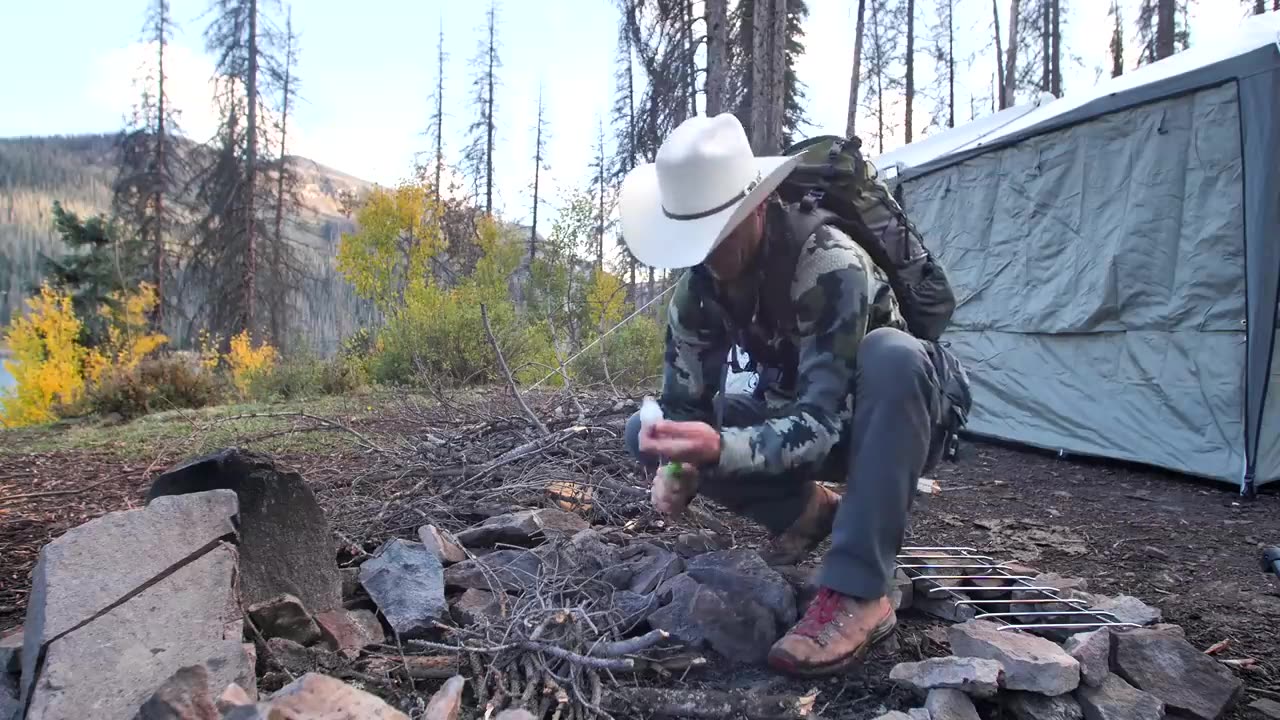 MOUNTAIN TROUT FISHING | Cooking with Camp Fire Coals!