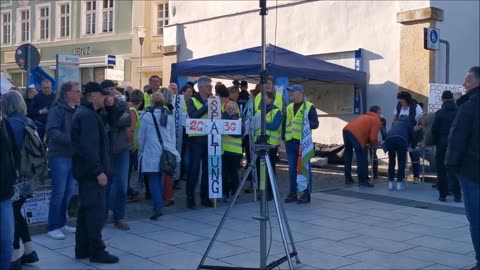 ERÖFFNUNG, KLEINE ANDACHT, WERBEBLOCK - BAUTZEN, Kornmarkt, 08 05 2023, 118. MAHNWACHE 🕊