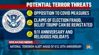 INSANE: DHS Advisory Lists Opponents to COVID Restrictions as Terror Threats