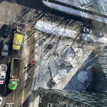 Overhead View Of Ottowa Trucker Convoy For Freedom