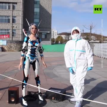 Watch: China's Creepy Covid Test Center Bots