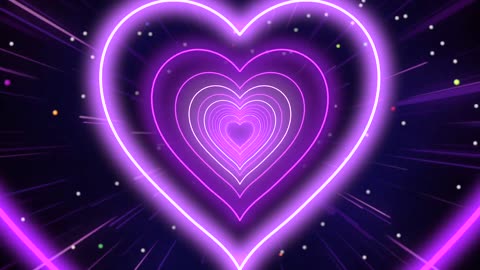 305. Bg Animation💜🤍Heart Background Tunnel Background Video Loop😘Corazones blanco y negro