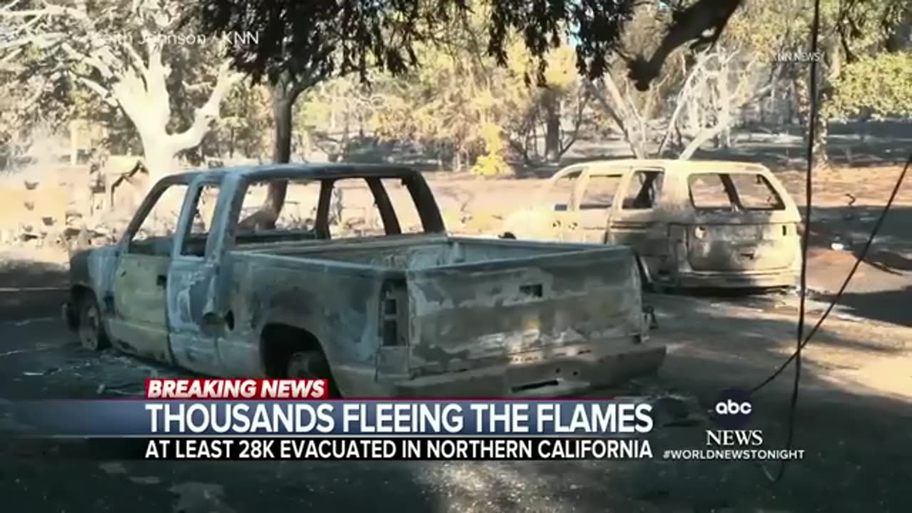 Roughly 30,000 evacuated amid northern California wildfire ABC News