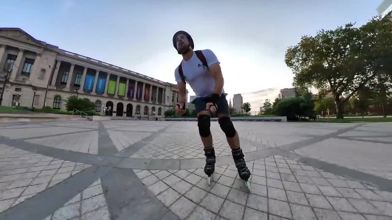 Speeding Through the City - Inline Skating Urban Flow Skate-10