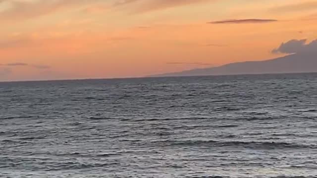 Kamaole Beach III just after the sun has set