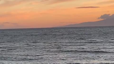 Kamaole Beach III just after the sun has set