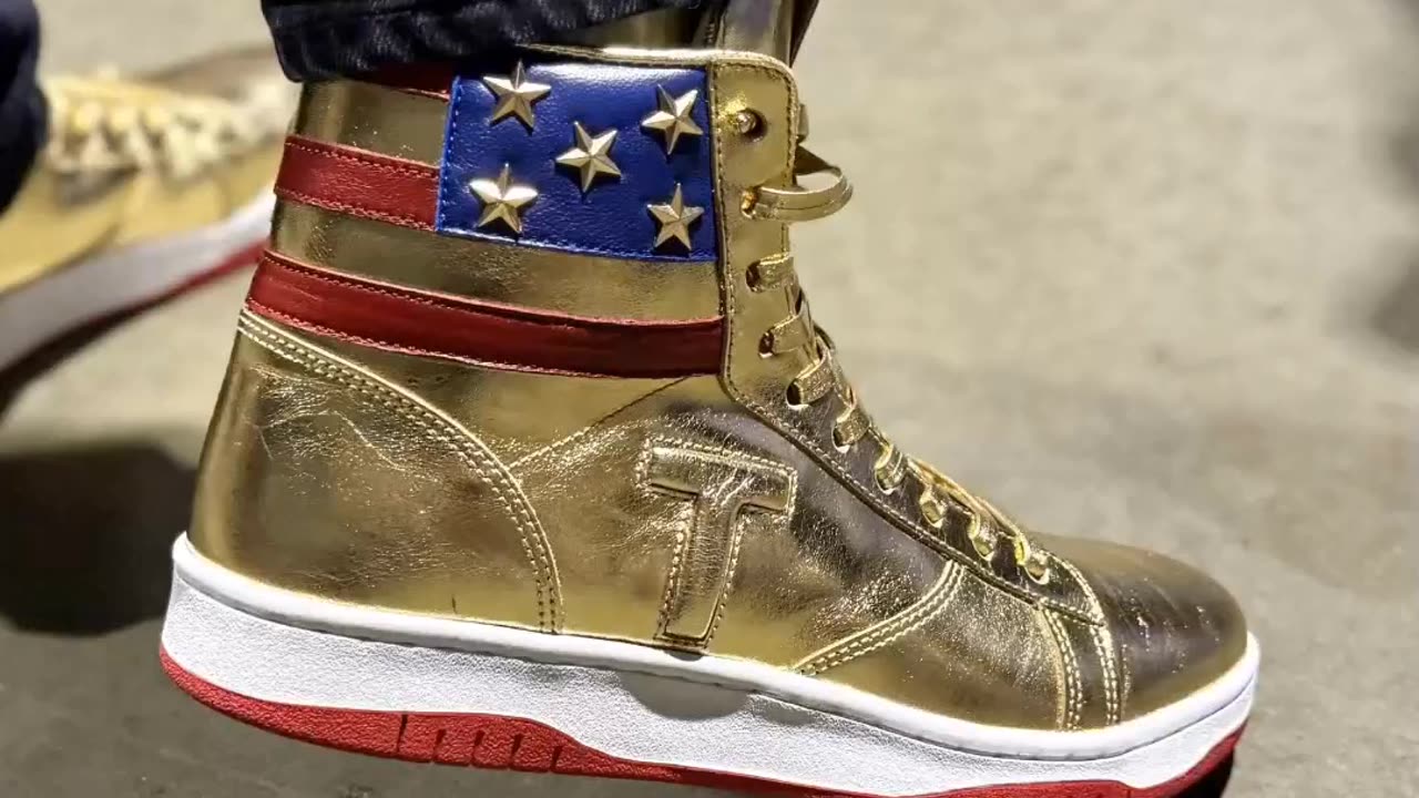 Donald Trump Launches Golden Trump Branded High Tops at Sneaker Con