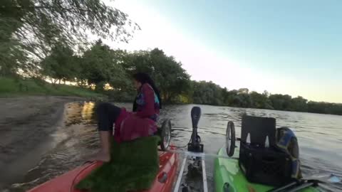 First ride on Double Kayak, Electric.