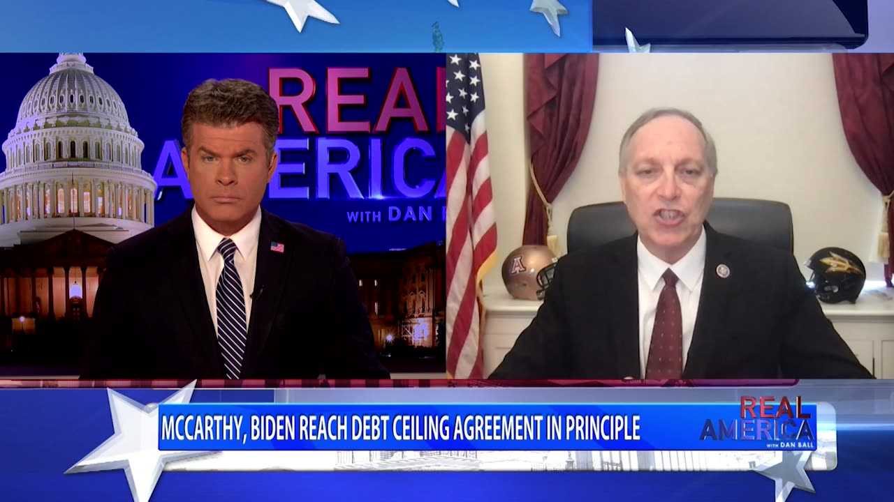 REAL AMERICA -- Dan Ball W/ Rep. Andy Biggs, Debt Ceiling Debacle Goes On In D.C.