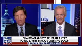 Tucker Carlson and Trace Gallagher mock Trudeau