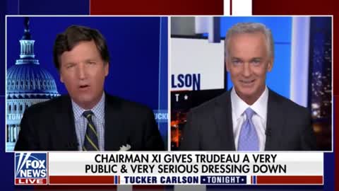 Tucker Carlson and Trace Gallagher mock Trudeau