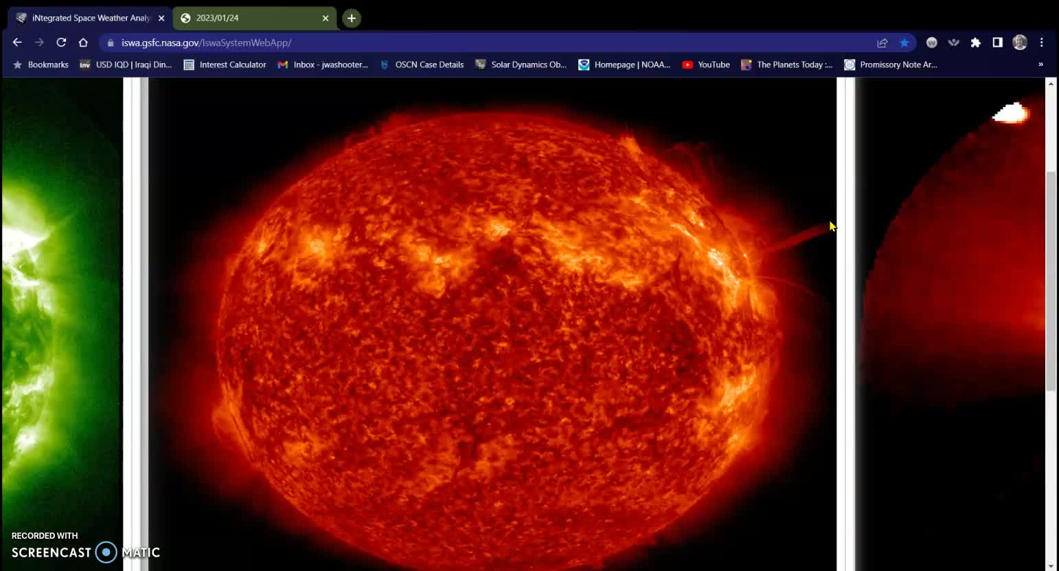 Plasma Missles from the Sun 01-24-22