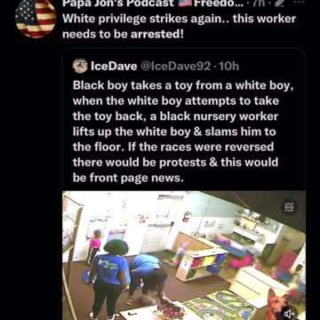 Racist Daycare Worker Abusing White baby