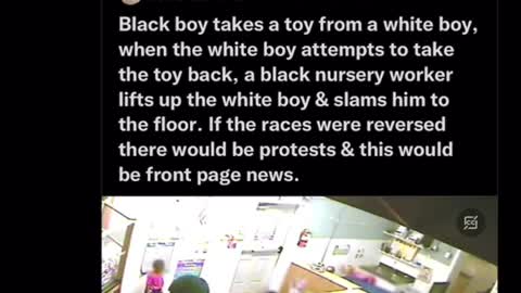 Racist Daycare Worker Abusing White baby