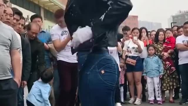 The female apprentice can dance well