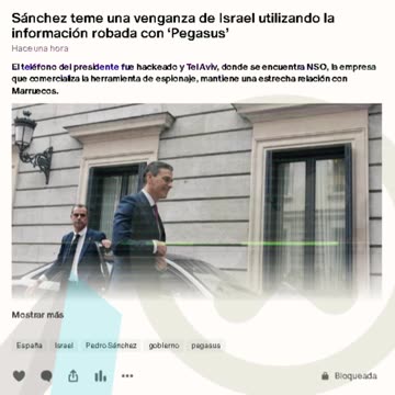 Sánchez teme una venganza de Israel