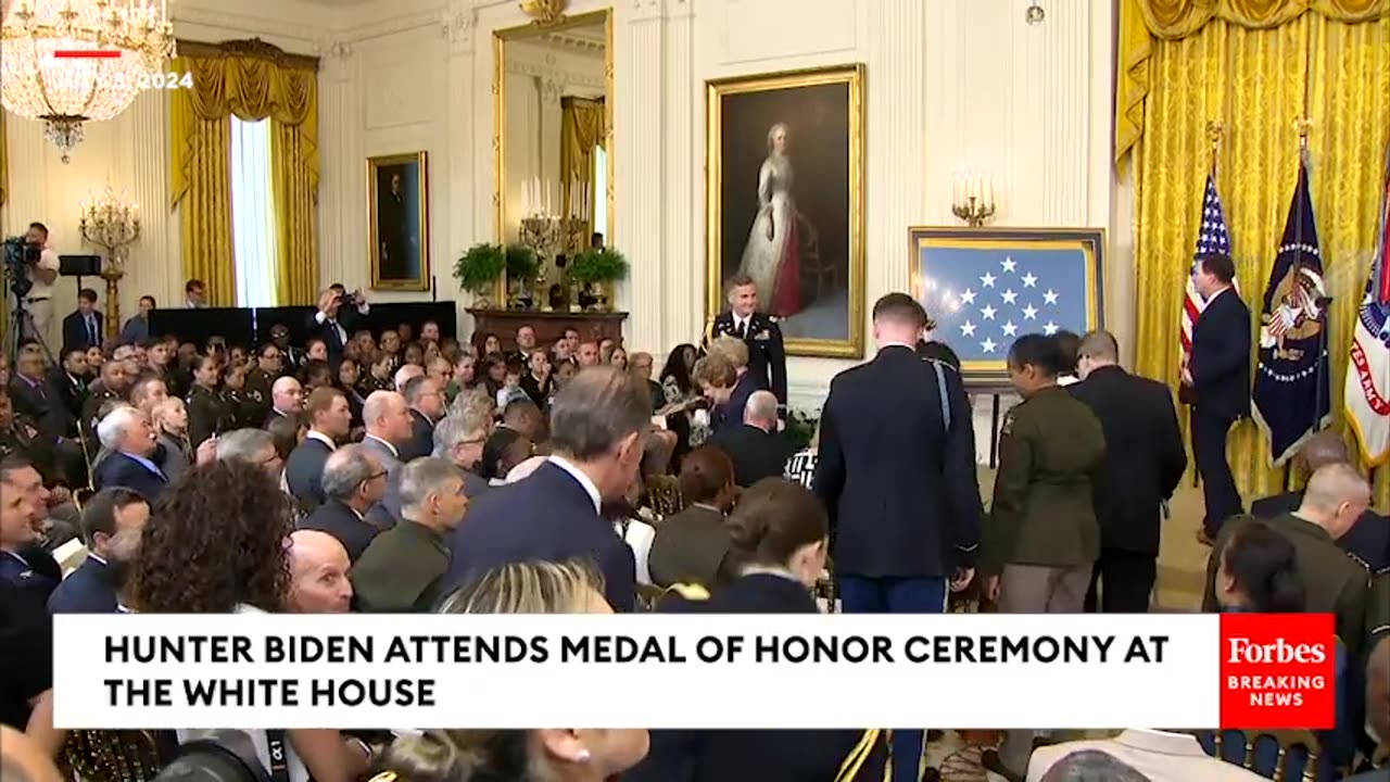 JUST IN- Hunter Biden Spotted At White House Medal Of Honor Ceremony