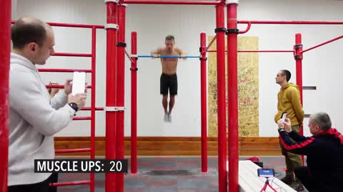 32 muscle ups, world record - max true