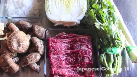 Sukiyaki Recipe - Japanese Cooking 101