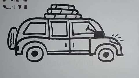 Very Easy Car Drawing... !! Easy Drawing