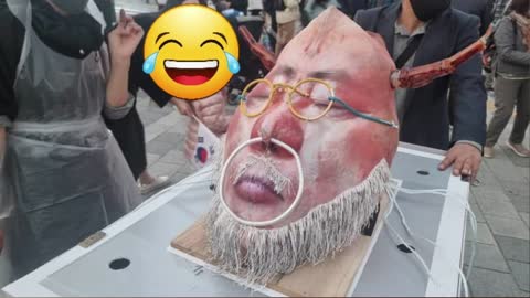 Korean cow-headed man. 삶은 소대가리