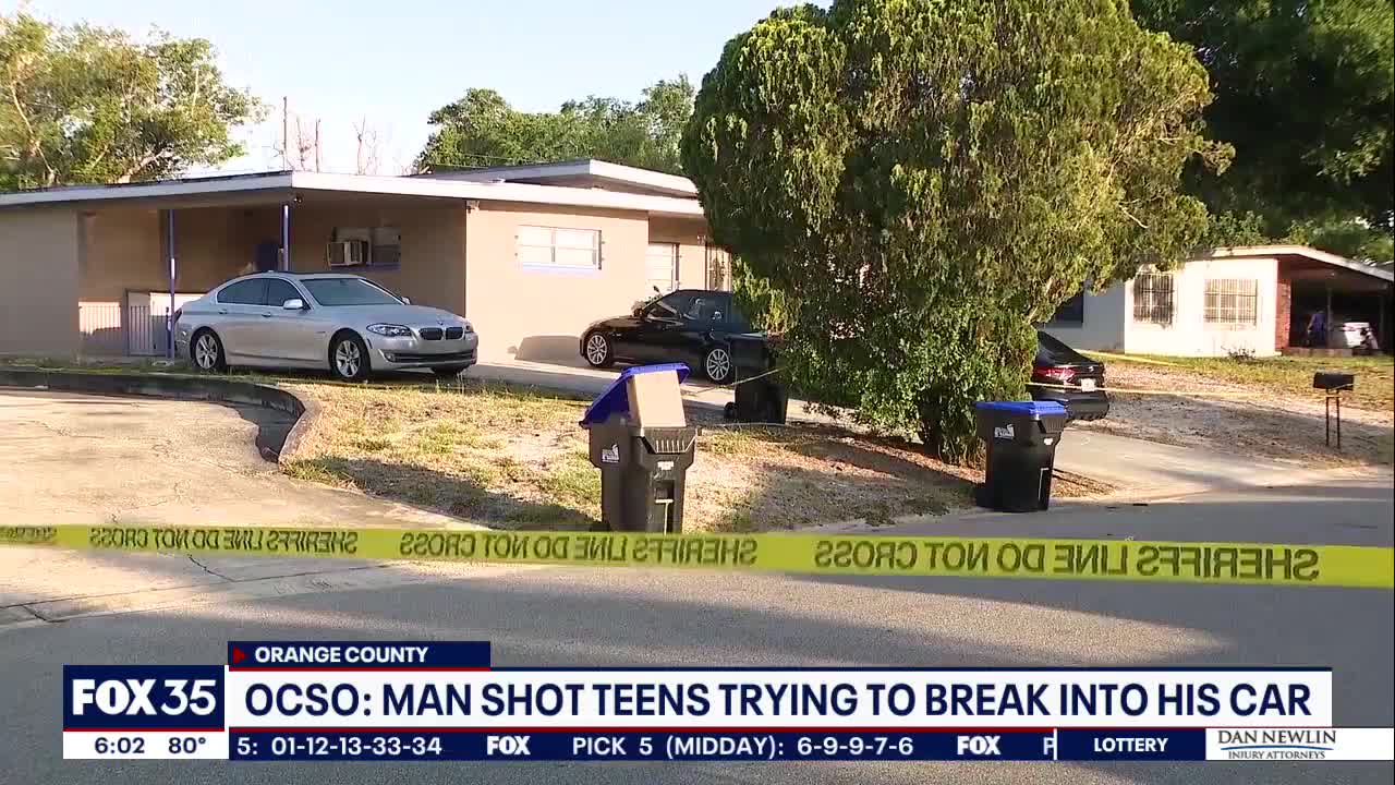 TWO ARMED TEENAGE CAR THIEVES SHOT BY LEGALLY ARMED RESIDENT