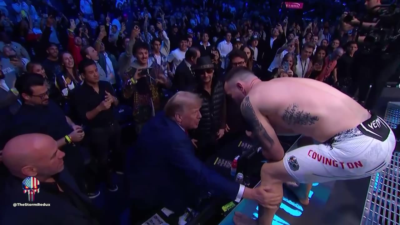 Colby Covington swings by to say hello Donald Trump