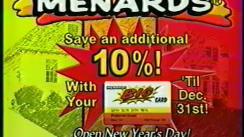 December 25, 2001 - After Christmas Savings at Menards