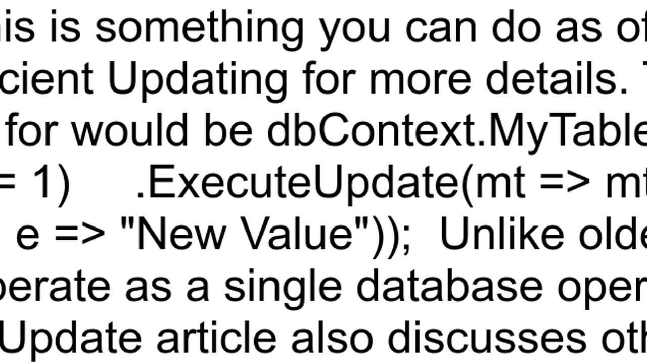 How can i write SQL update query with where clause in Entity Framework in C