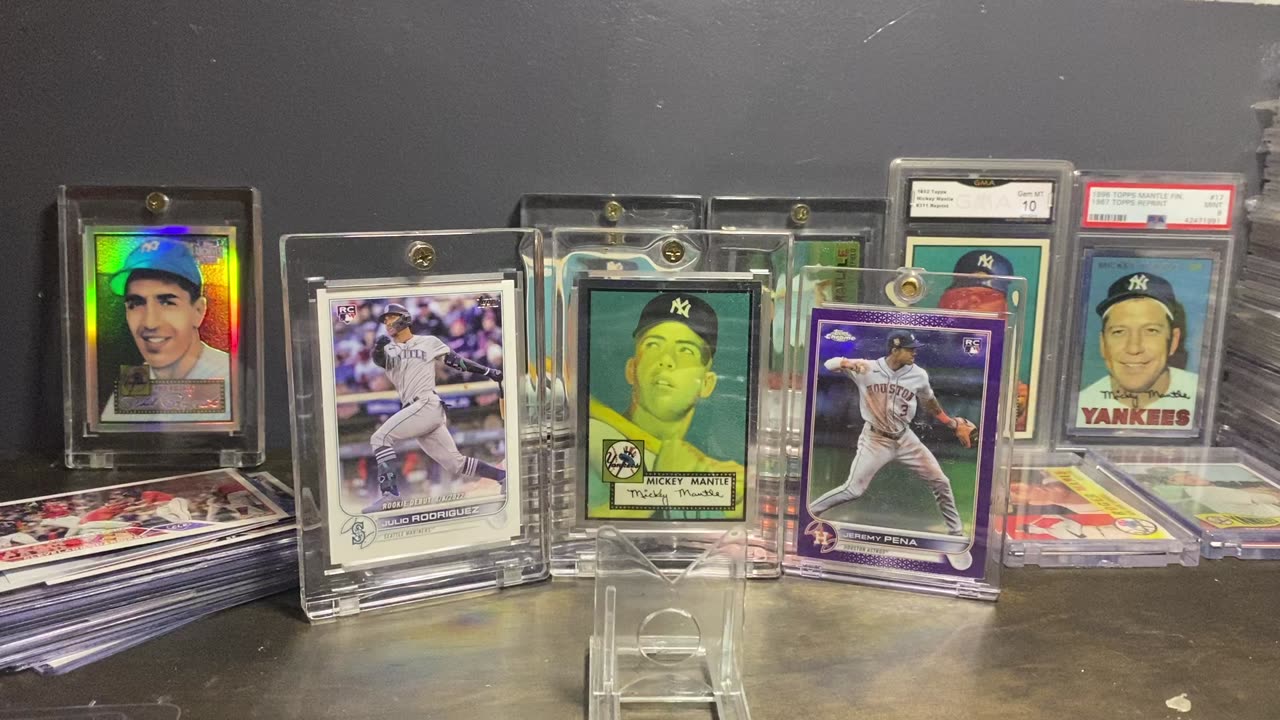 Late night baseball cards