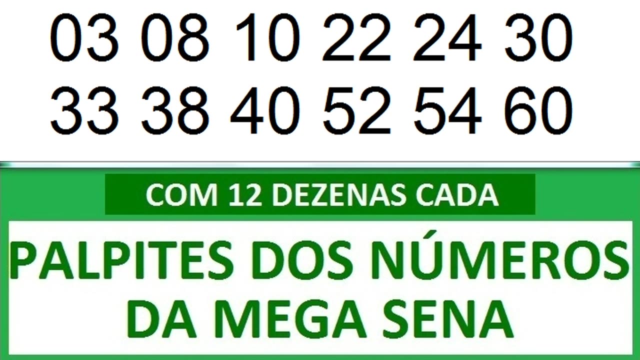 #PALPITES DOS NÚMEROS DA MEGA SENA COM 12 DEZENAS 5m 5n 5o 5p 5q 5r 5s 5t 5u 5v 5w 5x