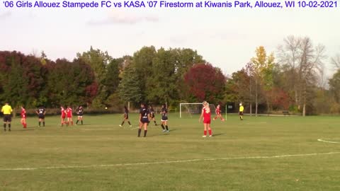 06 Girls Allouez Stampede FC vs KASA 07 Firestorm at Kiwanis park, Allouez, WI 10 02 21