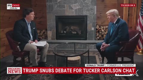 Donald trump sits Dawn with tucker Carlson aftar snubbing GOP dabate