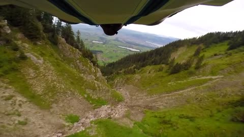 Stockhorn Wingsuit BASE Left Trench Line by Wes Burrows