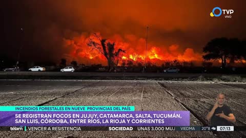 Incendios forestales en nueve provincias