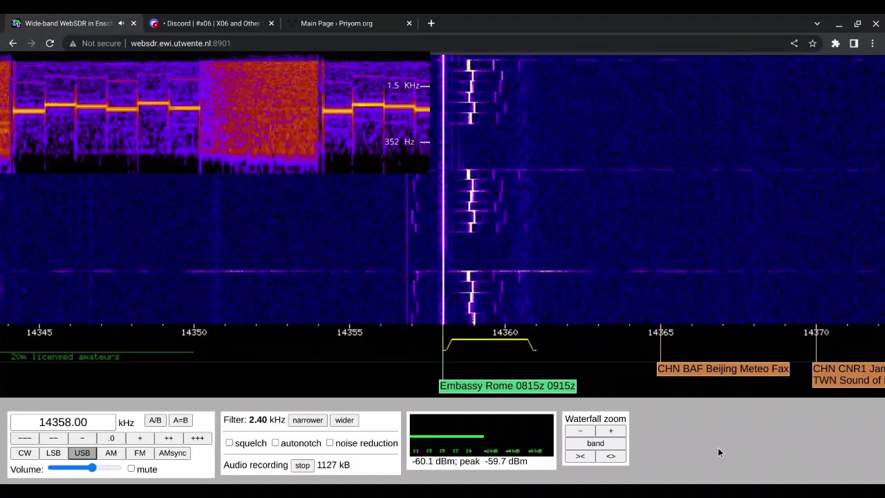 X06 154263 Moscow To Rome 2nd Alert 21/02/2023 0937 UTC 14358kHz