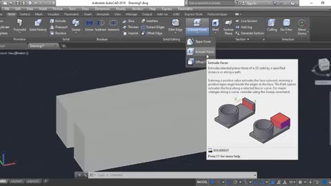 3D Extrude Faces on AutoCAD by Masroor Khan For Beginners