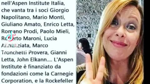 LADY ASPEN NATO alias Giorgia Meloni e l'Aspen Institute alle elezioni è inutile andare a votare perchè sono tutti uguali e fanno parte tutti delle stesse associazioni o think tank e sono tutti neoliberisti a servizio dei loro padroni