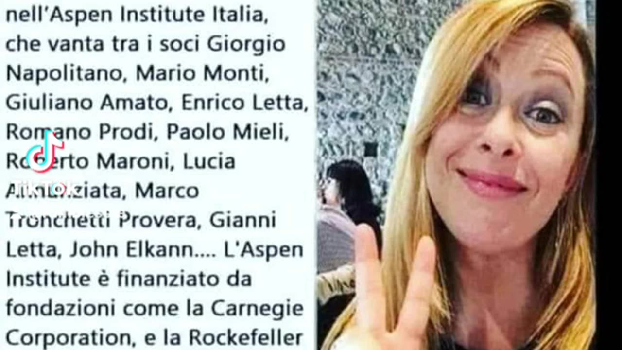 LADY ASPEN NATO alias Giorgia Meloni e l'Aspen Institute alle elezioni è inutile andare a votare perchè sono tutti uguali e fanno parte tutti delle stesse associazioni o think tank e sono tutti neoliberisti a servizio dei loro padroni