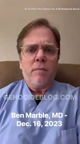 Dr Ben Marble Calling for Nuremberg 2 Trials for the Poison Pushers