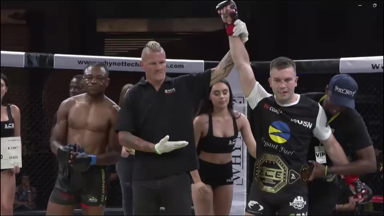 ACE 1 MMA WELTERWEIGHT TITLE FIGHT HIGHLIGHT: DE JAGER vs. KANYEBA