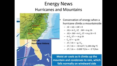 Hurricane Helene and Asheville - Physics