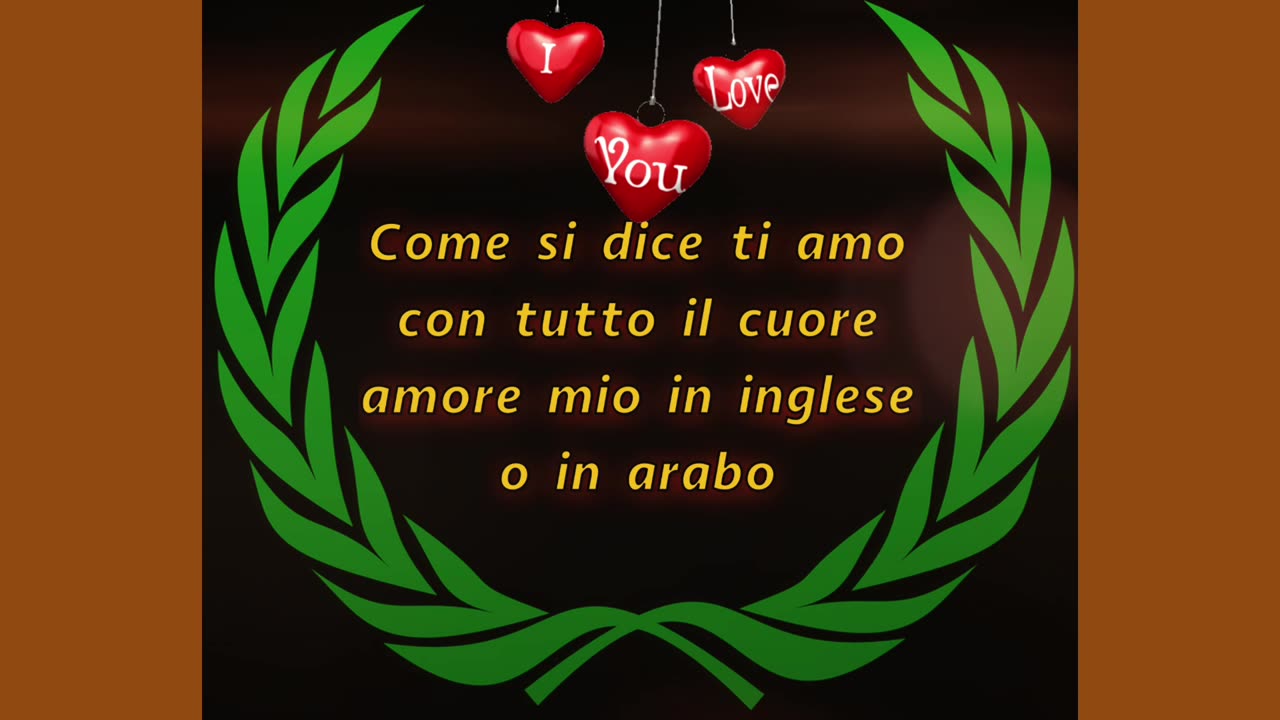 How to Say I love you form my Heart in Italian or in Arabic